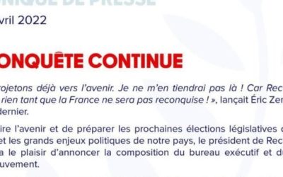 La Reconquête continue !